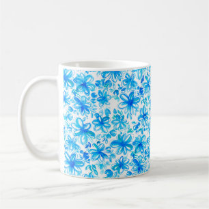 Kute abstracte waterverf floral chintz naadloze pa koffiemok
