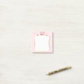 Kute afbeelding en persoonlijke tekst post-it® notes (Op bureau)