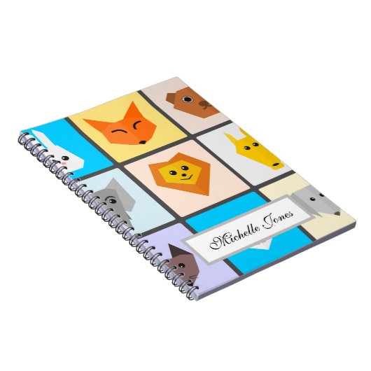 Kute Afbeeldingen dieren Voeg Jouw naam Homeschool Notitieboek (Rechterzijde)