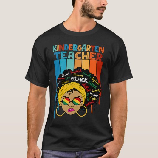 Kute Afro Smart Black History-maand voor Kindergar T-shirt (Voorkant)