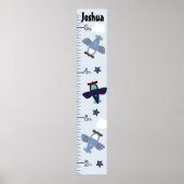 Kute Airplanes Growth Chart Keep at 8x44! Poster (Voorkant)