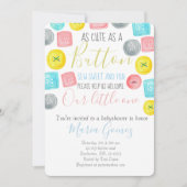 Kute als babydoucheuitnodiging voor een knop kaart (Voorkant)