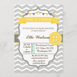 Kute als Button Baby Shower-uitvindingen Kaart