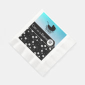Kute als Button Blue en Black Baby shower Servet (Hoek)