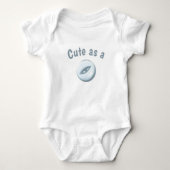 Kute als Button Blue Romper (Voorkant)
