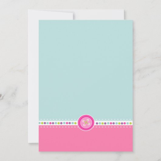 Kute als Button First Birthday (Foto) Kaart (Achterkant)