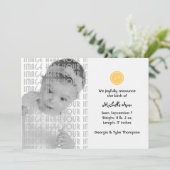 Kute als Button (geel) Aankondiging (Staand voorkant)