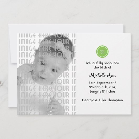 Kute als Button (groen) Aankondiging (Voorkant)