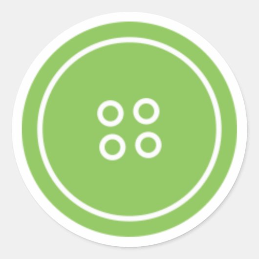 Kute als Button (groen) Ronde Sticker (Voorkant)