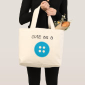 Kute als Button - Jongen Grote Tote Bag (Voorkant (product))