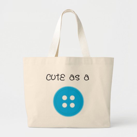 Kute als Button - Jongen Grote Tote Bag (Voorkant)