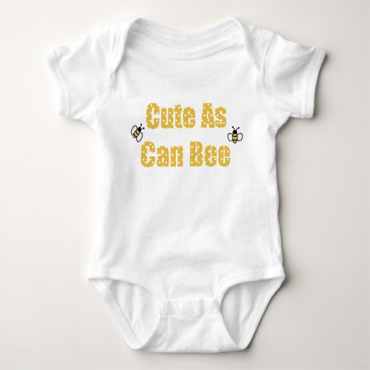 Kute als Can Bee baby Romper (Voorkant)