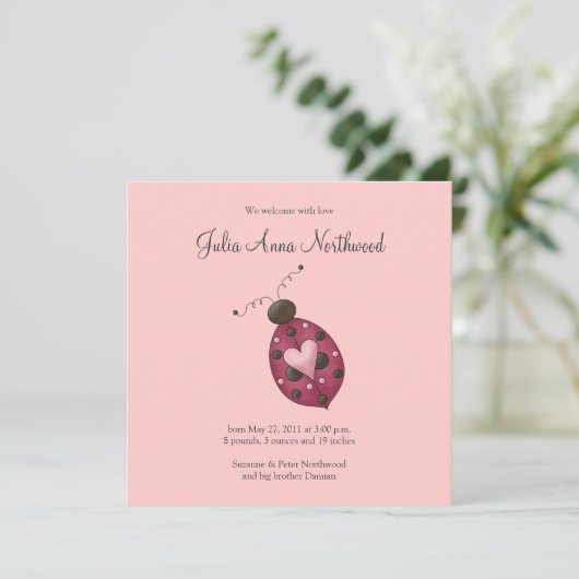 Kute als een insect ・ Cerise Ladybug Aankondiging (Staand voorkant)