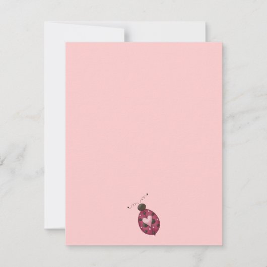 Kute als een insect ・ Cerise Ladybug Kaart (Achterkant)