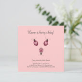 Kute als een insect. Drie Ladybugs Kaart (Staand voorkant)