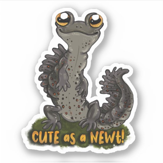 Kute als een Newt! Sticker (Voorkant)
