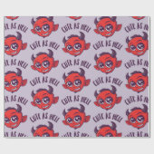 Kute als hel Devil met donkere tekst Cadeaupapier (Vlak)