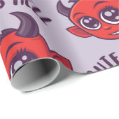 Kute als hel Devil met donkere tekst Cadeaupapier (Rol Hoek)