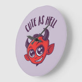 Kute als hel Devil met donkere tekst Grote Klok (Hoek)