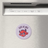 Kute als hel Devil met donkere tekst Magneet (Insitu (Vaatwasser))