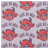 Kute als hel Devil met donkere tekst Stof (Swatch)