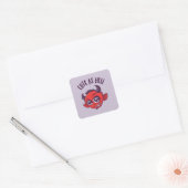 Kute als hel Devil met donkere tekst Vierkante Sticker (Envelop)