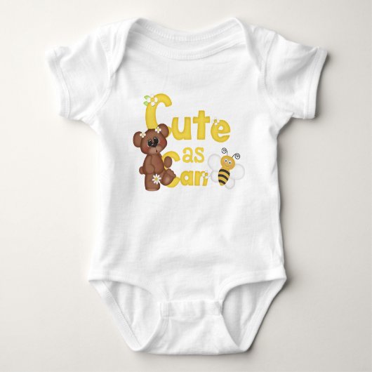 Kute als Honey Beer en Bee Honeybee Romper (Voorkant)