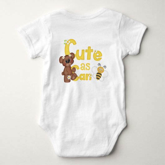 Kute als Honey Beer en Bee Honeybee Romper (Achterkant)