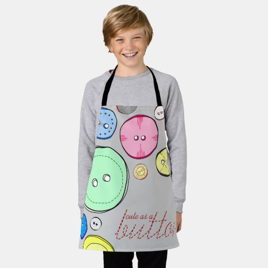 Kute als illustratie van Button Schort (Gedragen)