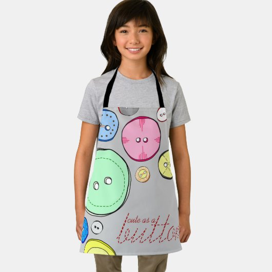 Kute als illustratie van Button Schort (Insitu)