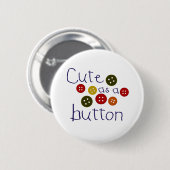 Kute als knop (jongen) ronde button 5,7 cm (Voorkant /achterkant)