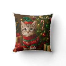 Kute Amerikaanse Korthaar Kat Kerst Personalized
