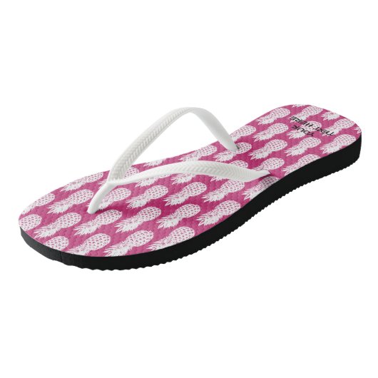 Kute ananananassepatronen strand flip flop sandals (Schuin)