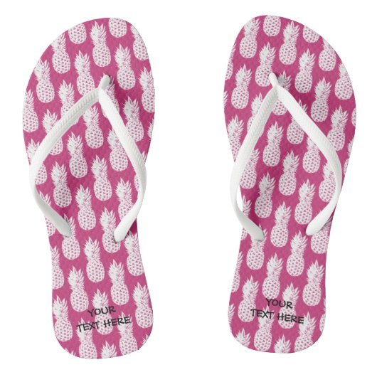 Kute ananananassepatronen strand flip flop sandals (Voetbed)