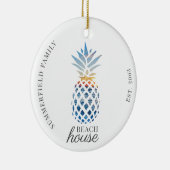 Kute anananapple Family Beach House Holiday Keramisch Ornament (Rechts)