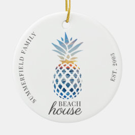 Kute anananapple Family Beach House Holiday Keramisch Ornament