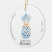 Kute anananapple Family Beach House Holiday Keramisch Ornament (Links)