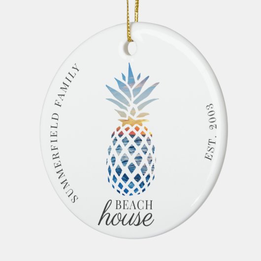 Kute anananapple Family Beach House Holiday Keramisch Ornament (Links)