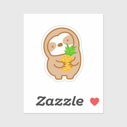 Kute ananassolsleuf sticker (Vel)