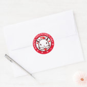 Kute Animal Bunny Heart Red Valentijnse  Sticker (Envelop)
