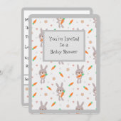 Kute Animal Bunny Schattig Generic Baby shower Kaart (Voorkant / Achterkant)