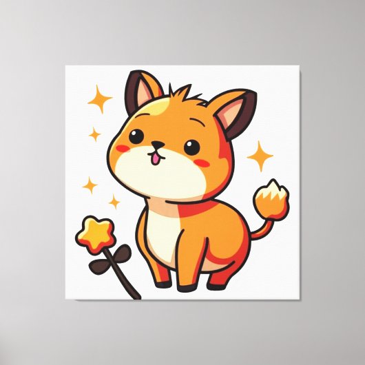 Kute Animal Canvas Afdruk (Voorkant)