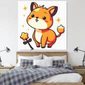 Kute Animal Canvas Afdruk (Insitu (Slaapkamer))