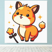 Kute Animal Canvas Afdruk (Insitu (Houten vloer))