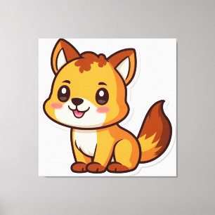 Kute Animal Canvas Afdruk