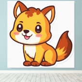 Kute Animal Canvas Afdruk (Insitu (Houten vloer))