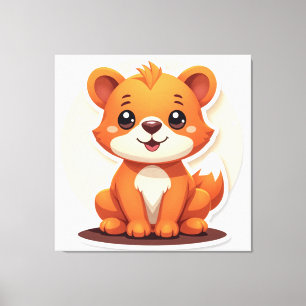 Kute Animal Canvas Afdruk