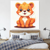 Kute Animal Canvas Afdruk (Insitu (Slaapkamer))