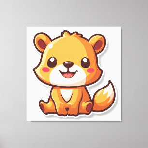 Kute Animal Canvas Afdruk
