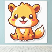 Kute Animal Canvas Afdruk (Insitu (Houten vloer))